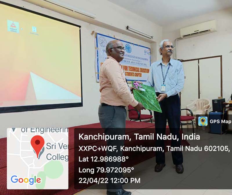 IIC & ISTE Jointly Orgaqnized Guest Lecture on 22 04 2022