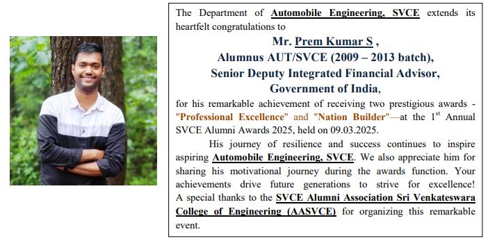 Mr. Prem Kumar S